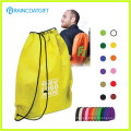 Eco-Friendly Folding Reusable Nylon Drawstring Bag Drawstring Backpack